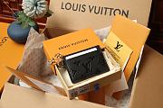 Louis Vuitton LV Charm Card Holder M82132 Black Size 10.2 x 7.3 x 0.3 cm - 4