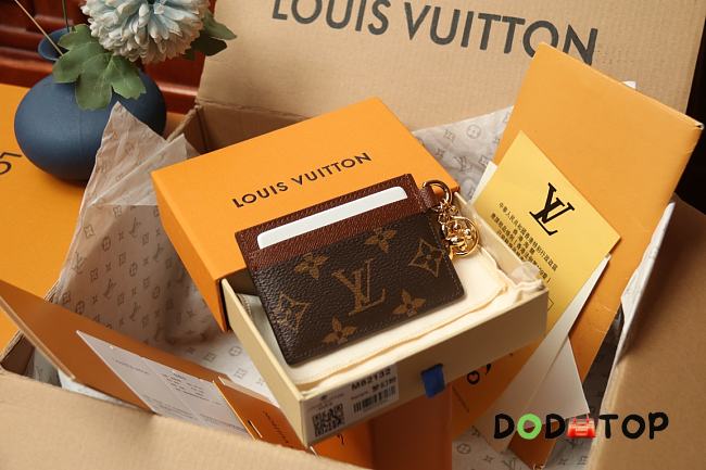 Louis Vuitton LV Charm Card Holder M82739 Monogram Brown Size 10.2 x 7.3 x 0.3 cm - 1