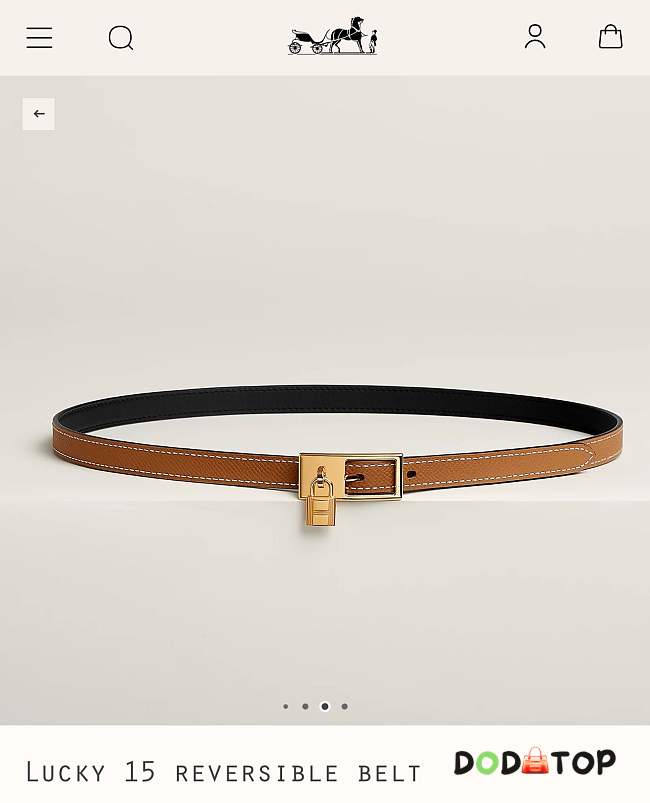 Hermes Lucky 15 Reversible Belt   - 1