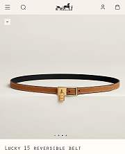 Hermes Lucky 15 Reversible Belt   - 1