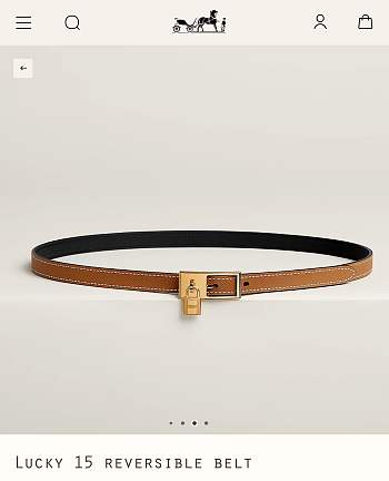 Hermes Lucky 15 Reversible Belt  