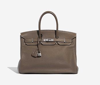 Hermès Birkin 50 Togo Etoupe Silver Hardware (All Handmade)