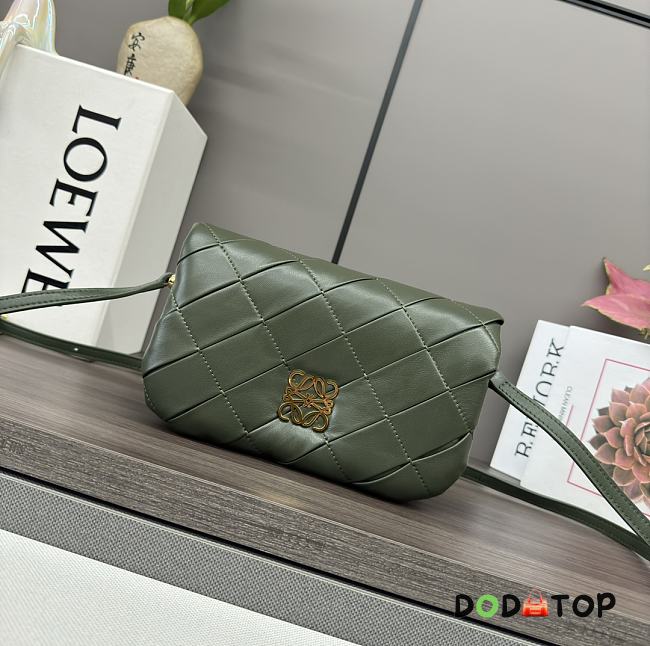 Loewe Mini Puffer Goya Dark Green Size 20 x 13 x 6 cm - 1