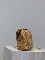 YSL Loulou Puffer Mini Brown Bag Size 23 × 15.5 × 8.5 cm - 6