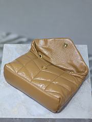 YSL Loulou Puffer Mini Brown Bag Size 23 × 15.5 × 8.5 cm - 4