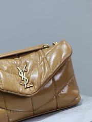 YSL Loulou Puffer Mini Brown Bag Size 23 × 15.5 × 8.5 cm - 2