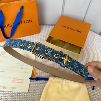 Louis Vuitton LV Flowergram Ardillon 30mm Belt Gold/Silver