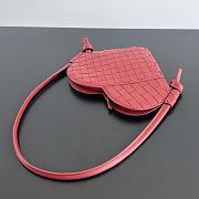 Bottega Veneta Mini Solstice Heart Red Bag Size 22 x 18 x 2 cm - 5