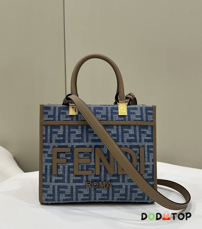 Fendi Sunshine Small Light Blue Size 25.5 x 12 x 23 cm - 1