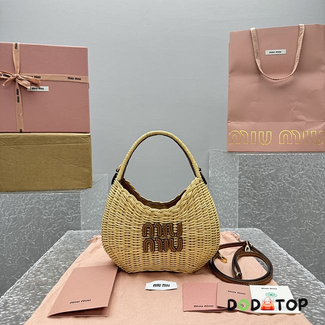 Miu Miu Summer Pastoral Straw Bag Size 20 x 6 x 17 cm - 1