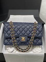 Chanel Cf Medium Caviar Navy Blue Gold Hardware Size 25.5 cm - 1