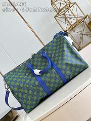 Louis Vuitton Keepall 45 Handbag Green Grid Size 45 x 27 x 20 cm - 6