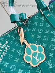 Louis Vuitton Keepall 50 Handbag Green Flower Size 50 x 29 x 23 cm - 5