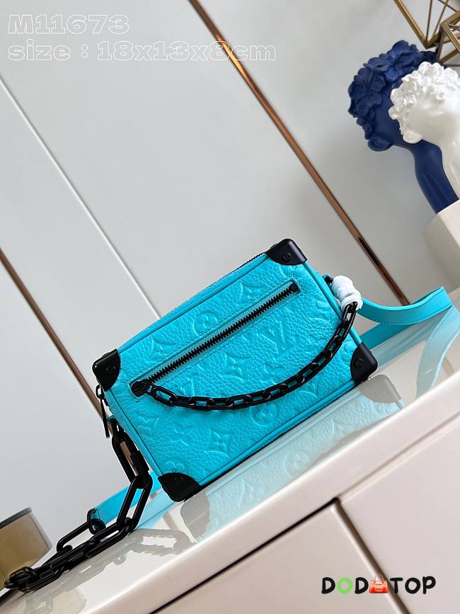 Louis Vuitton Mini Soft Trunk Handbag Blue Size 18.5 x 13 x 8 cm - 1