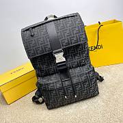 Fendi Dark Grey Jacquard FF Backpack Size 41 x 31 x 19 cm - 1