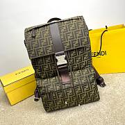 Fendi Brown Jacquard FF Backpack Size 41 x 31 x 19 cm - 1