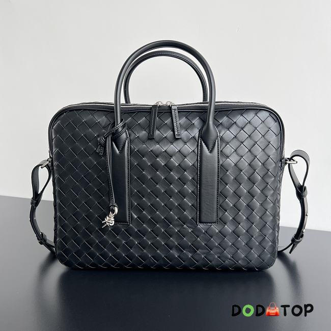 Bottega Veneta Getaway Large Briefcase Black Size 39 x 28.5 x 8 cm - 1