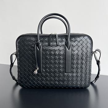 Bottega Veneta Getaway Large Briefcase Black Size 39 x 28.5 x 8 cm