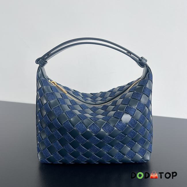 Bottega Veneta Mini Wallace Bag Blue Size 20 x 13 x 9.5 cm - 1