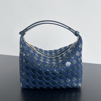 Bottega Veneta Mini Wallace Bag Blue Size 20 x 13 x 9.5 cm