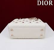 Dior Lady Dior Four-grid Dragonfly White Size 20 x 16 x 8 cm - 5