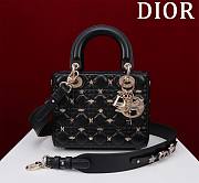 Dior Lady Dior Four-grid Dragonfly Black Size 20 x 16 x 8 cm - 1