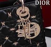 Dior Lady Dior Four-grid Dragonfly Black Size 20 x 16 x 8 cm - 3