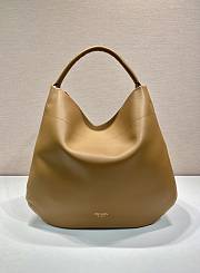 Prada Large Leather Shoulder Bag Brown Size 45.5 x 43 x 11 cm - 1