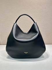 Prada Large Leather Shoulder Bag Black Size 45.5 x 43 x 11 cm - 1