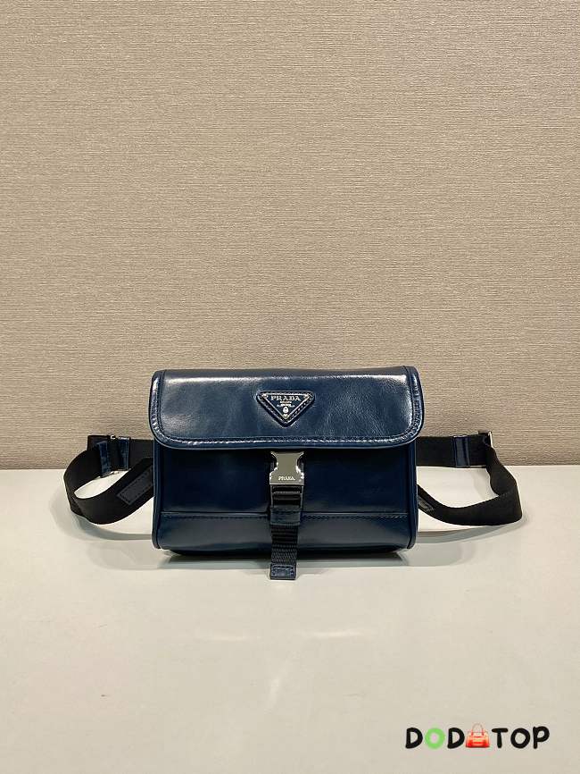 Prada Leather Smartphone Case Blue Size 18 x 13 x 3 cm - 1