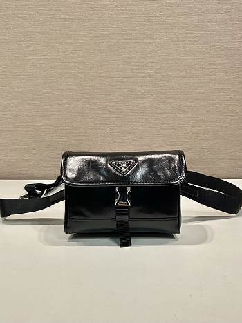 Prada Leather Smartphone Case Black Size 18 x 13 x 3 cm