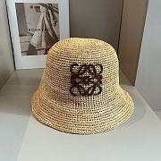 Loewe Anagram Raffia Bucket Hat - 1