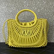 Valentino Garavani Allknots Woven Tote Bag Yellow Size 38 x 34 x 7cm - 1