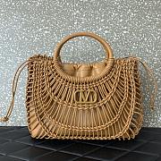 Valentino Garavani Allknots Woven Tote Bag Brown Size 38 x 34 x 7cm - 1