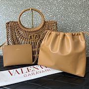 Valentino Garavani Allknots Woven Tote Bag Brown Size 38 x 34 x 7cm - 6