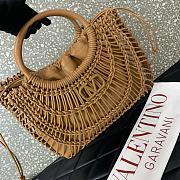 Valentino Garavani Allknots Woven Tote Bag Brown Size 38 x 34 x 7cm - 5