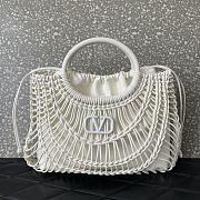 Valentino Garavani Allknots Woven Tote Bag White Size 38 x 34 x 7cm - 1