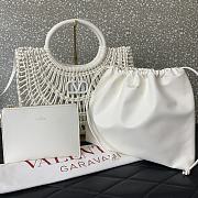 Valentino Garavani Allknots Woven Tote Bag White Size 38 x 34 x 7cm - 4