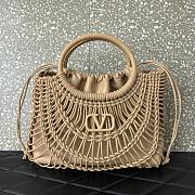 Valentino Garavani Allknots Woven Tote Bag Beige Size 38 x 34 x 7cm - 1