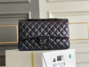 Chanel Medium Flap Bag Lambskin Black Hardware Size 25.5 cm - 1