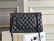 Chanel Medium Flap Bag Lambskin Black Hardware Size 25.5 cm - 6