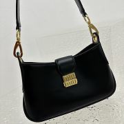 Miu Miu Leather Hobo Handbag Black Size 28 x 15 x 4 cm - 5