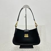 Miu Miu Leather Hobo Handbag Black Size 28 x 15 x 4 cm - 2