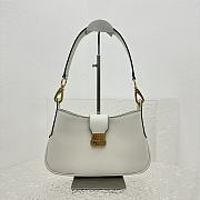 Miu Miu Leather Hobo Handbag White Size 28 x 15 x 4 cm - 3