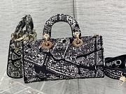 Dior D-Joy Bag Horizontal Paris Map Black Size 26 x 13.5 x 5 cm - 6