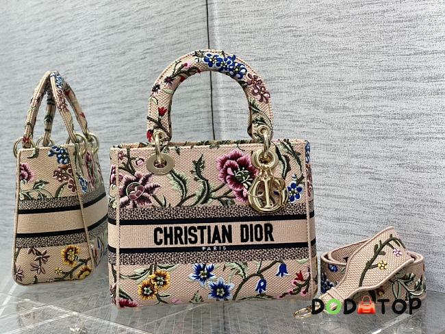 Dior Pink And Gray Sauvage Rue Print Embroidery Size 24 cm - 1