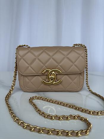 Chanel Mini Flap Bag Beige AS5026 Size 20 x 8 x 11 cm