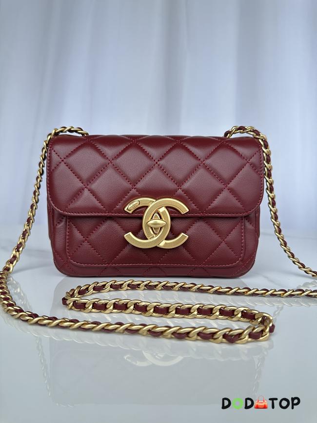 Chanel Mini Flap Bag Red AS5026 Size 20 x 8 x 11 cm - 1