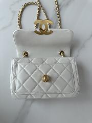 Chanel Mini Flap Bag White AS5026 Size 20 x 8 x 11 cm - 5