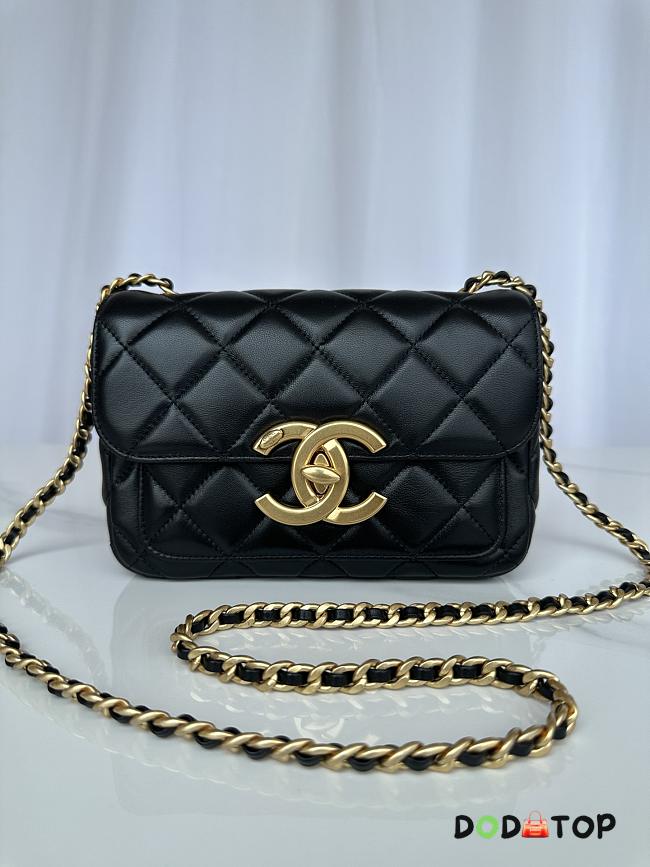 Chanel Mini Flap Bag Black AS5026 Size 20 x 8 x 11 cm - 1